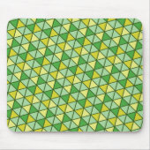 Moderne groene gele driehoek Geometrische vectorku Muismat (Voorkant)