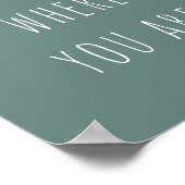 Moderne groene geniet van waar je een positieve pr poster (Hoek)