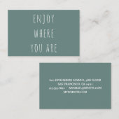 Moderne groene geniet van waar je een positieve pr visitekaartje (Voorkant / Achterkant)