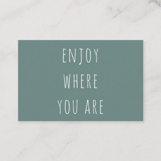 Moderne groene geniet van waar je een positieve pr visitekaartje (Voorkant)