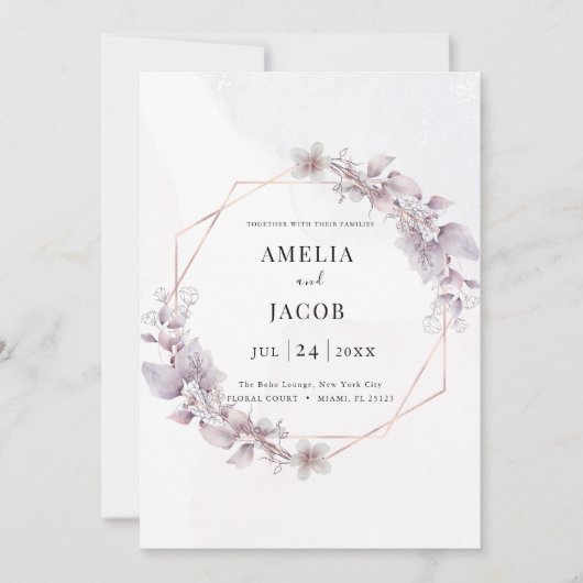 Moderne groene geometrieuitnodiging kaart (Voorkant)