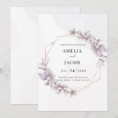 Moderne groene geometrieuitnodiging kaart (Voorkant / Achterkant)