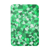Moderne Groene Geometrische Mozaïek Patroon Badmat (Voorkant Verticaal)