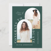 Moderne, groene geometrische multi-fotoboogafstude (Voorkant)