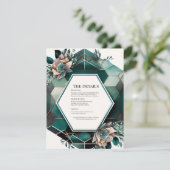 Moderne, groene geometrische ontwerpdetails Kaart (Staand voorkant)