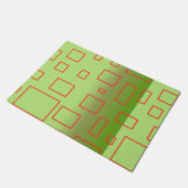 Moderne groene geometrische ontwerpdeurmat deurmat (Schuin)