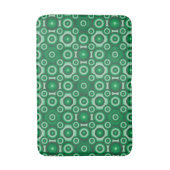 Moderne groene geometrische patroon badmat (Voorkant Verticaal)