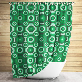 Moderne groene geometrische patroon douchegordijn