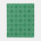 Moderne groene geometrische patroon fleece deken (Voorkant)