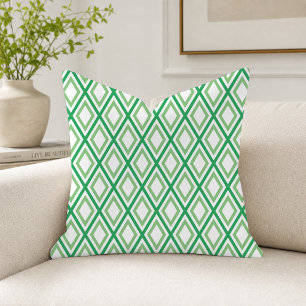 Moderne groene geometrische patroonworp kussen