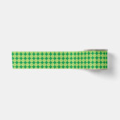 Moderne groene geometrische St. Patrick's Day Satijnen Lint (Voorkant)