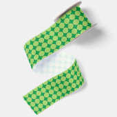 Moderne groene geometrische St. Patrick's Day Satijnen Lint (Achterkant)