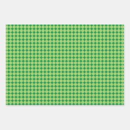 Moderne Groene Geometrische St. Patrick's Day set  Inpakpapier Vel