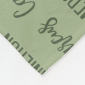 Moderne Groene Gepersonaliseerde het naammanuscrip Fleece Deken (Hoek)