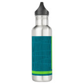 Moderne groene gepersonaliseerde naam waterfles  (Links)