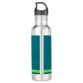 Moderne groene gepersonaliseerde naam waterfles  (Achterkant)