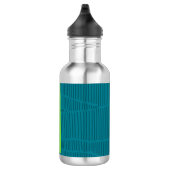 Moderne groene gepersonaliseerde naam waterfles (Rechts)