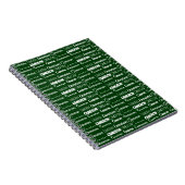 Moderne Groene Gepersonaliseerde Naamcollage Notitieboek (Rechterzijde)