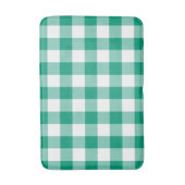 Moderne groene geruite Gingham-patroon Badmat (Voorkant Verticaal)