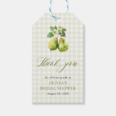 Moderne groene geruite perfecte paar bruidsdouche cadeaulabel (Voorkant)