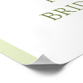 Moderne groene geruite perfecte paar bruiloftsfees poster (Hoek)