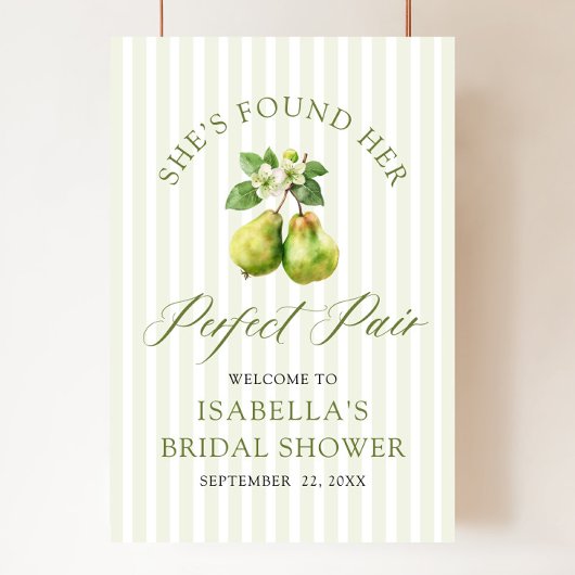 Moderne groene geruite perfecte paar bruiloftsfees poster