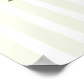 Moderne groene geruite perfecte paar bruiloftsfees poster (Hoek)