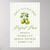 Moderne groene geruite perfecte paar bruiloftsfees poster (Voorkant)