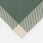 Moderne groene geruite rustieke kerstfoto  fleece deken (Hoek)