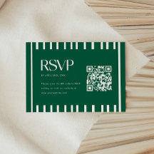 Moderne groene gestreepte afstudeerfeest QR-code