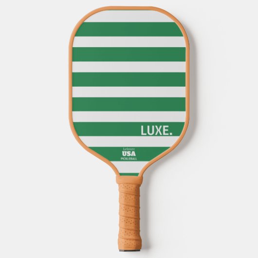 Moderne groene gestreepte luxe pickleball-paddle pickleball paddle (Voorkant)