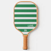Moderne groene gestreepte luxe pickleball-paddle pickleball paddle (Achterkant)