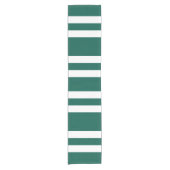 Moderne groene gestreepte patroon korte tafelloper (Voorkant)