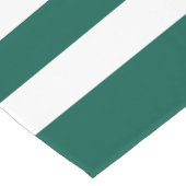 Moderne groene gestreepte patroon korte tafelloper (Hoek)