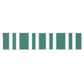 Moderne groene gestreepte patroon korte tafelloper (Horizontaal)