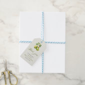 Moderne groene Gingham Perfect Pair Bruidscadeaufe Cadeaulabel (Met Touw)
