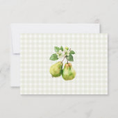 Moderne groene Gingham Perfecte Paar Bruidsdouche Bedankkaart (Achterkant)