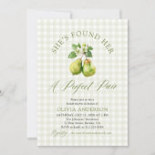 Moderne Groene Gingham Perfecte Paar Bruidsdouche Kaart (Voorkant)