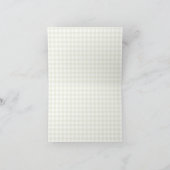 Moderne Groene Gingham Perfecte Paar Bruidsuitnodi Bedankkaart (Binnen)