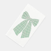 Moderne groene gingham romantische kokettenstrik servet (Hoek)