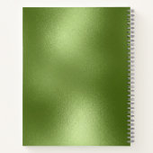 Moderne Groene Glanzende Abstracte Achtergrond Notitieboek (Achterkant)