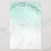 Moderne groene glimmer marmer make-up artiest flyer (Achterkant)