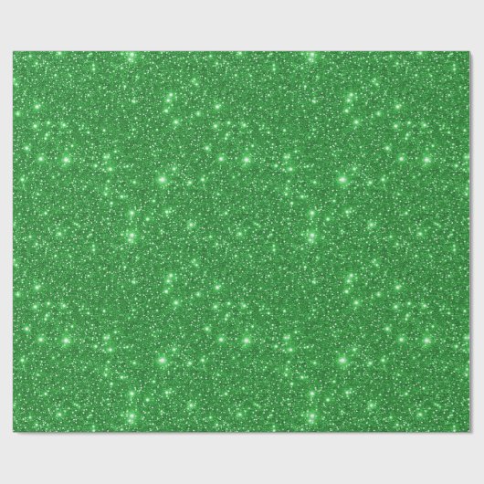 Moderne Groene Glittery Party Cadeaupapier (Vlak)