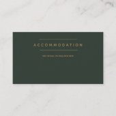 Moderne groene Gold ACCOMMODATION - details bruilo Informatiekaartje (Voorkant)