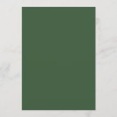 Moderne groene golvende lijst trouwfeest menu (Achterkant)