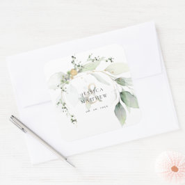 Moderne groene & gouden Eucalyptus Sticker