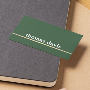 Moderne groene gouden lijn vet consultant visitekaartje