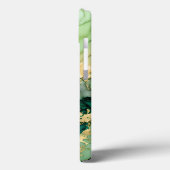 Moderne groene gouden marmeren monogram gepersonal Case-Mate iPhone case (Achterkant / Links)