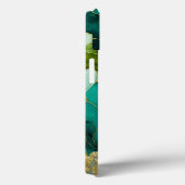 Moderne groene gouden marmeren monogram gepersonal Case-Mate iPhone case (Achterkant / Rechts)