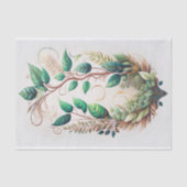 Moderne groene gouden wijnstokken illustratie tissuepapier (Voorkant)